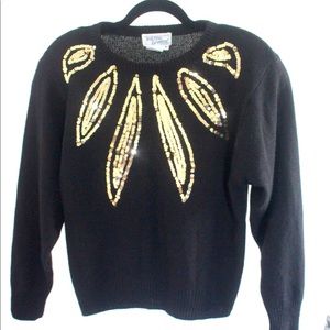 Black, bold and gold sweater